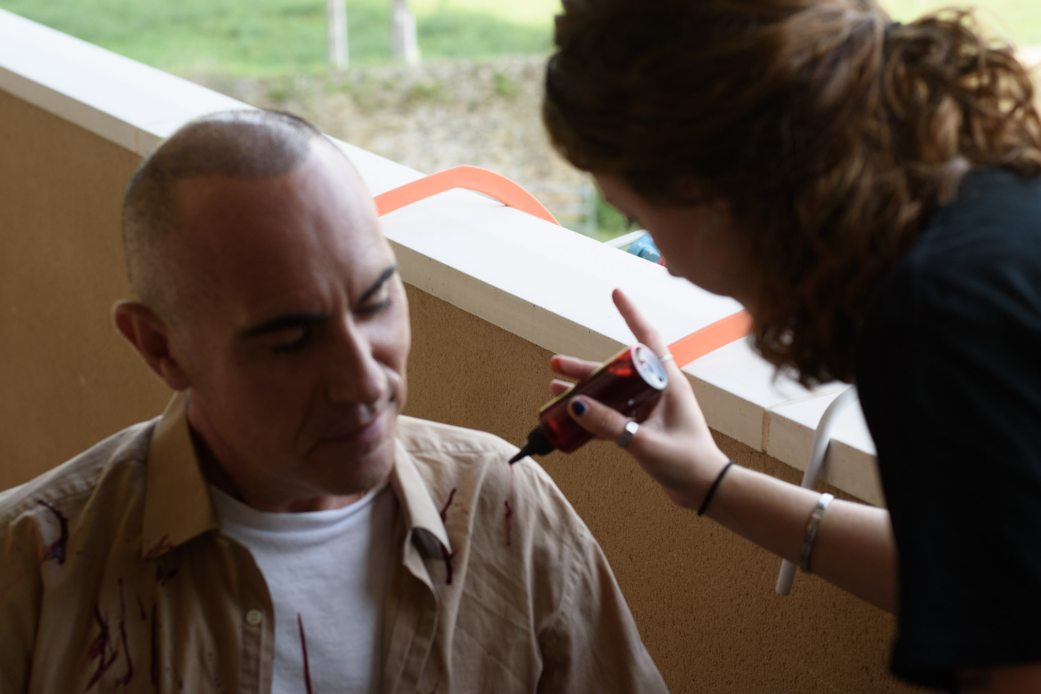 shooting behind the scenes, art and makeup department