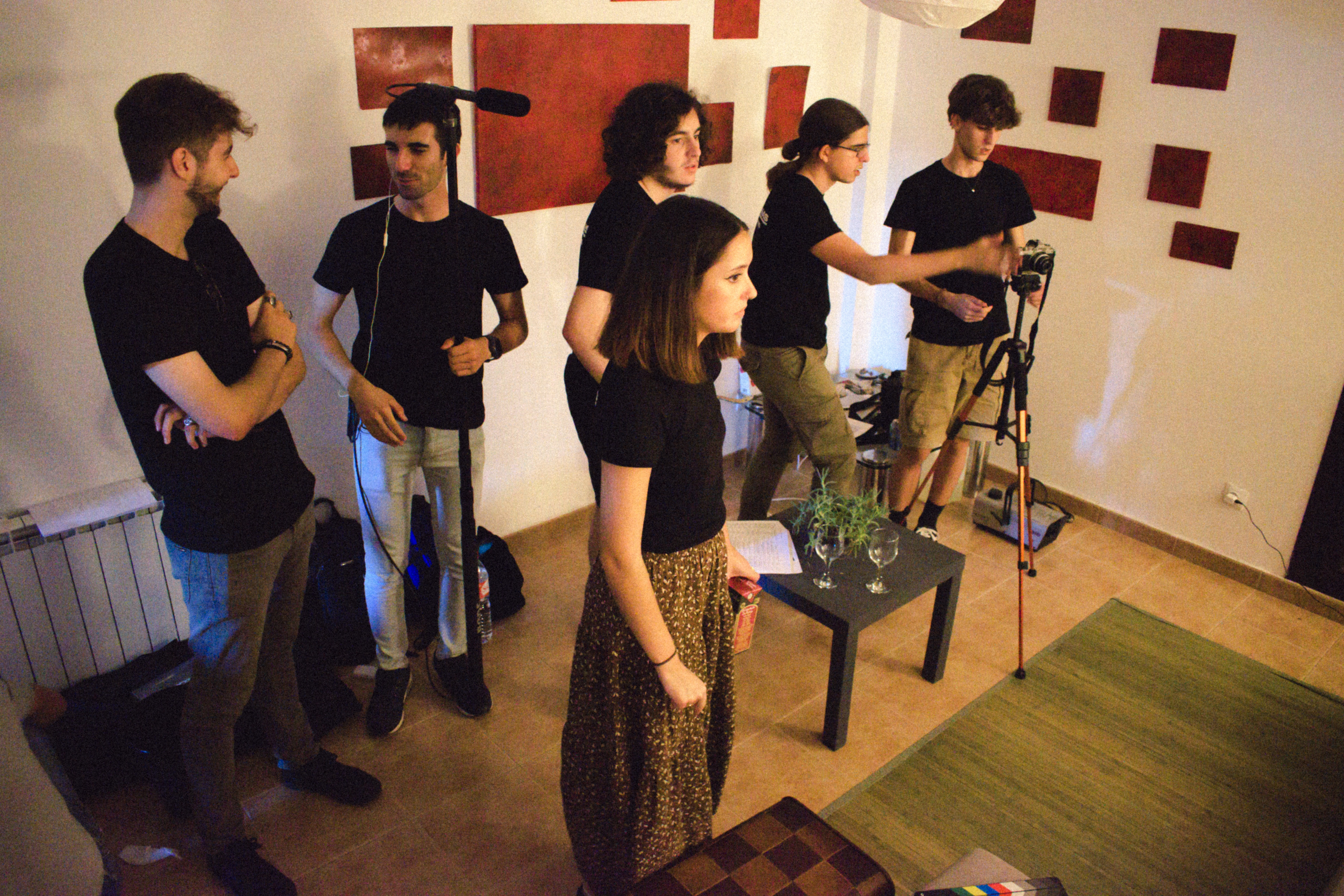 shooting behind the scenes, art and makeup department