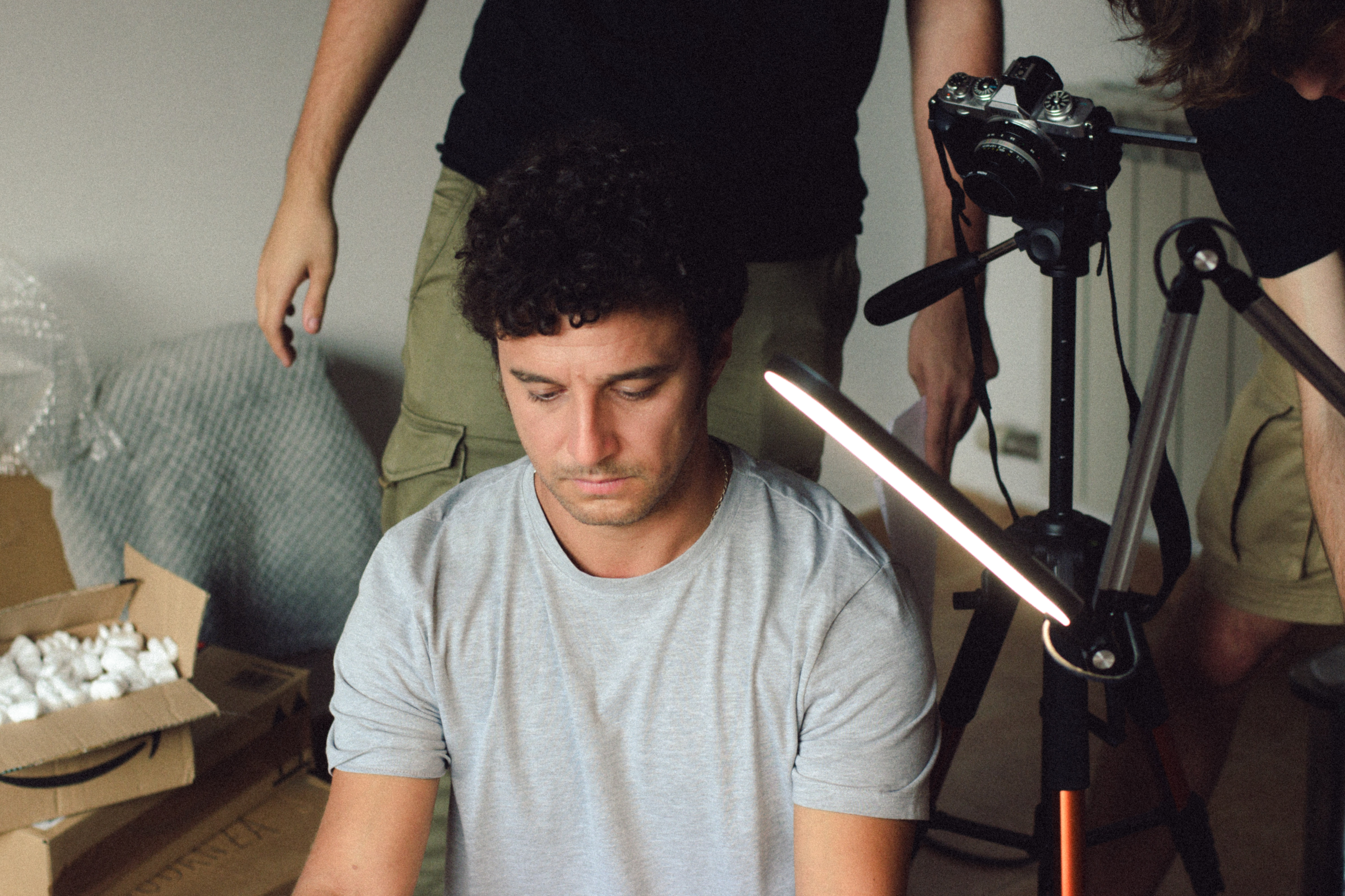 shooting behind the scenes, art and makeup department